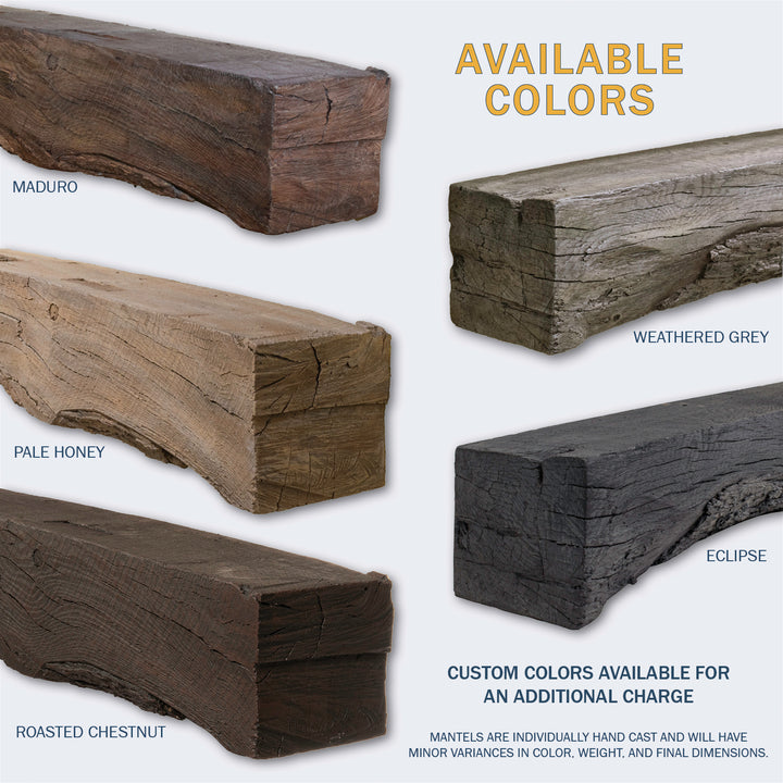 Lexington Hearth Rickhouse Non-Combustible Fireplace Mantel - Multiple Colors Available