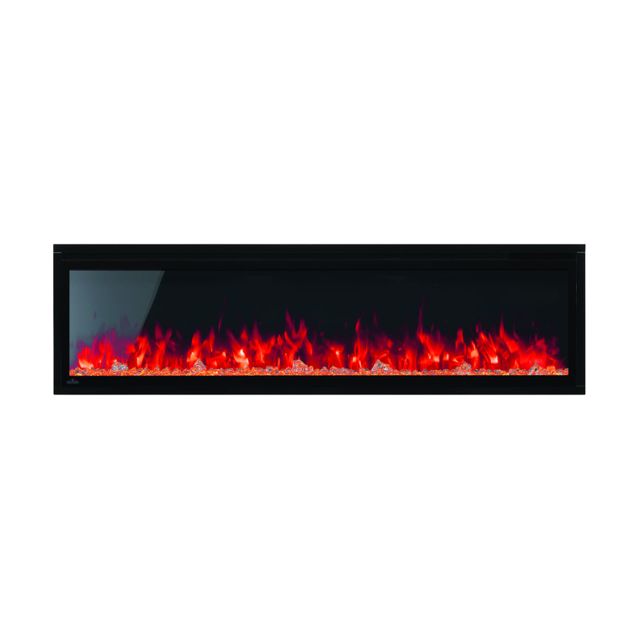 Napoleon Entice 60" linear wall mount / recessed electric fireplace NEFL60CFH with standard crystal chunk media