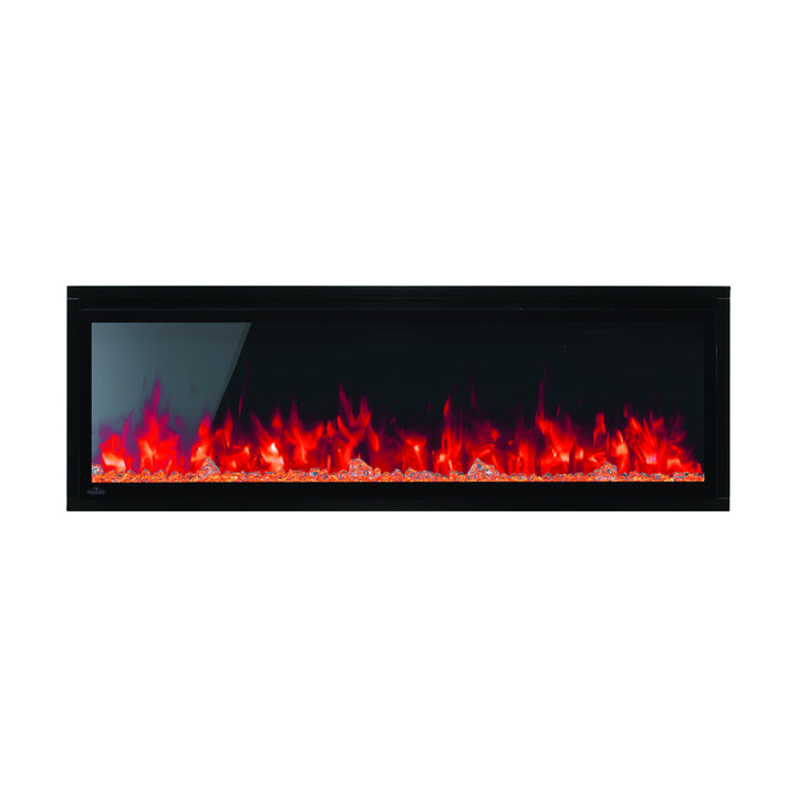 Napoleon 50" Entice linear wall mount / recessed electric fireplace NEFL50CFH with standard crystal chunk media