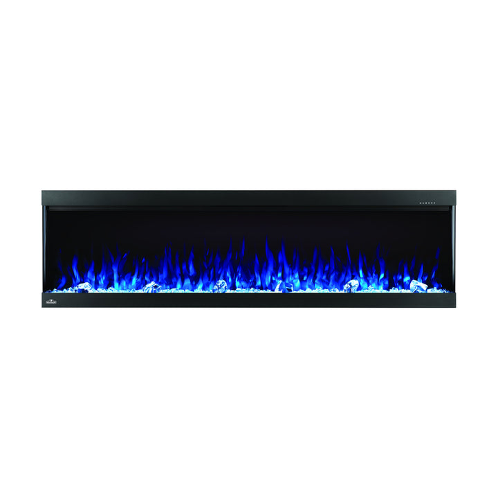 Napoleon Trivista Pictura 60" Wall-Mount Electric Fireplace NEFL60H-3SV with crystal media and blue flames