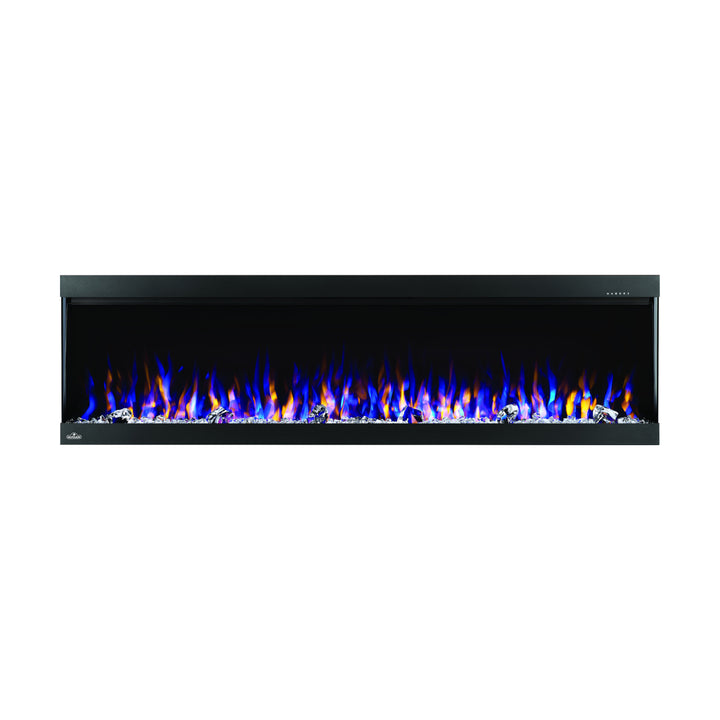 Napoleon Trivista Pictura 60" Wall-Mount Electric Fireplace NEFL60H-3SV with crystal media and mixed flames