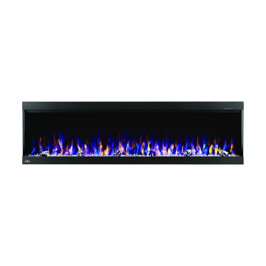 Napoleon Trivista Pictura 60" Wall-Mount Electric Fireplace NEFL60H-3SV with crystal media and mixed flames