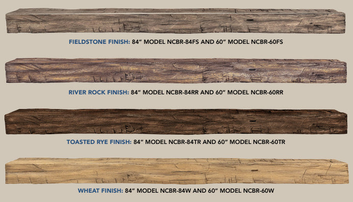Pearl Mantels Blue Ridge Collection Non-Combustible Mantel Shelf - Multiple Colors Available