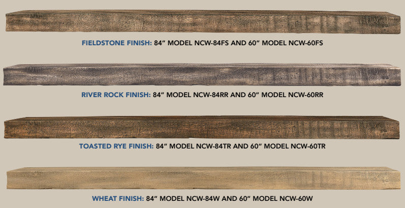 Pearl Mantels Whiskey Collection Non-Combustible Mantel Shelf - Multiple Colors Available
