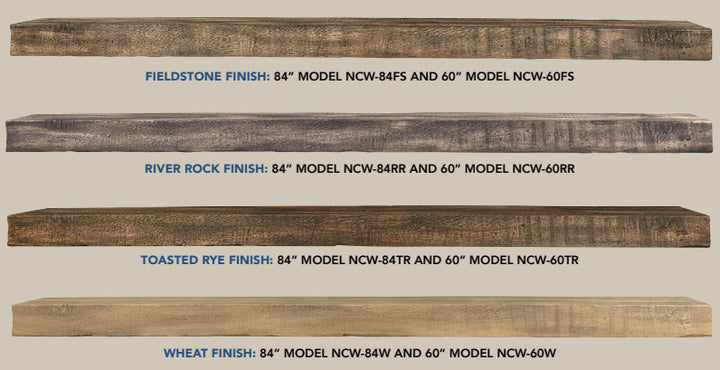 Pearl Mantels Whiskey Collection Non-Combustible Mantel Shelf - Multiple Colors Available
