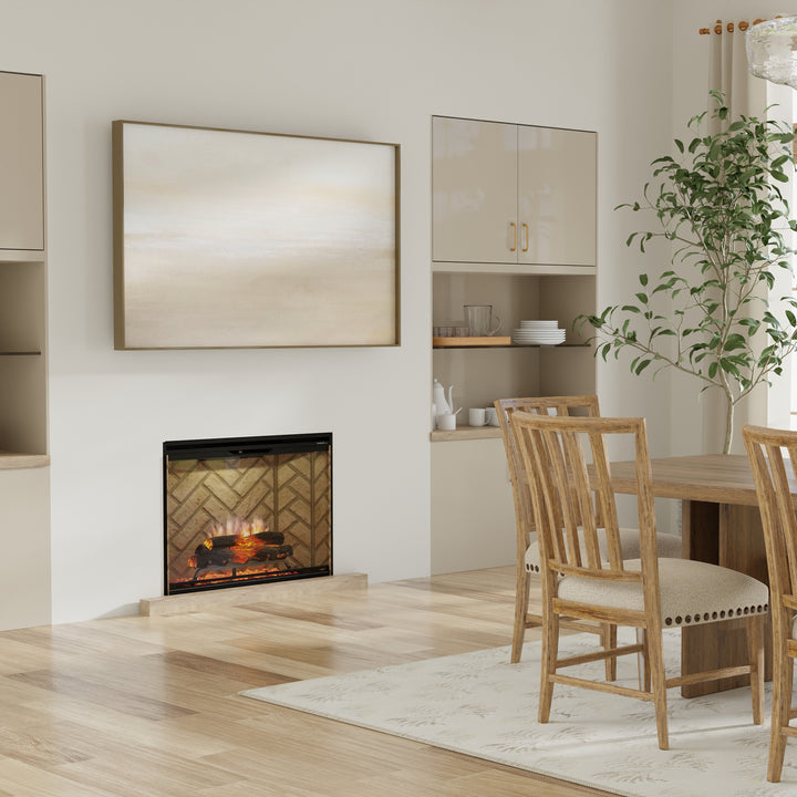 Dimplex Revillusion 24" Electric Fireplace w/ Herringbone Background REV24-HB