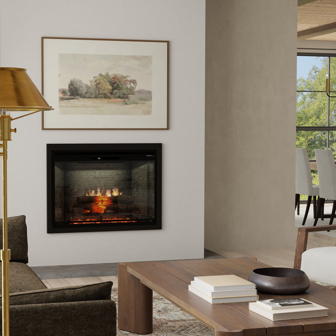 Dimplex Revillusion 36" Built-In Firebox with Neutral Brick Background - REV36-NB / 500005133