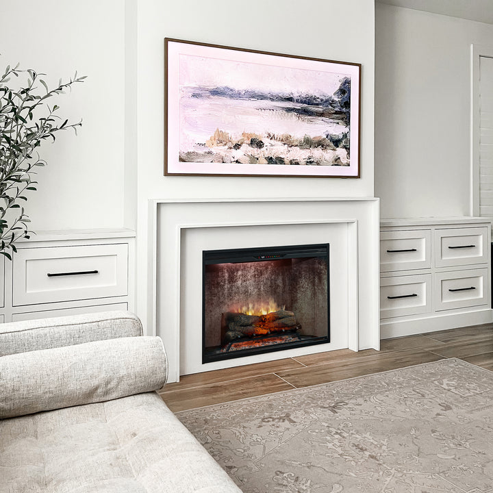 Dimplex Revillusion 36" Built-In Firebox with Weathered Concrete Background - REV36-WC / 500005134