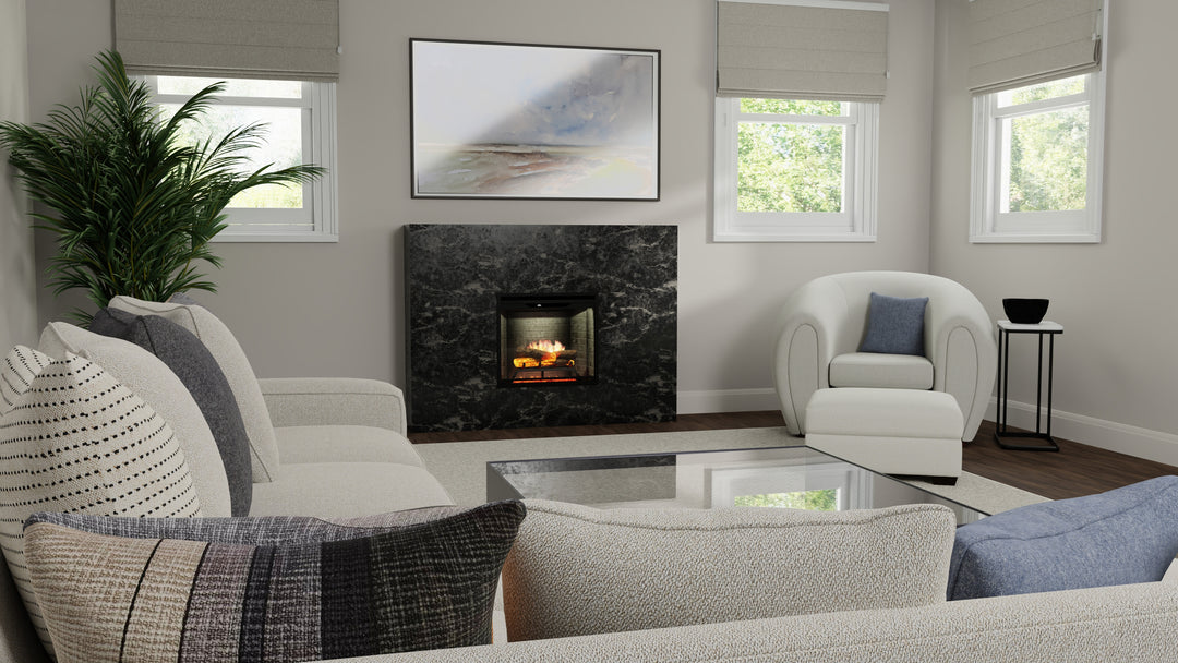 Dimplex Revillusion 24" Electric Fireplace w/ Neutral Brick Background REV24-NB