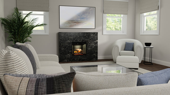 Dimplex Revillusion 24" Electric Fireplace w/ Neutral Brick Background REV24-NB