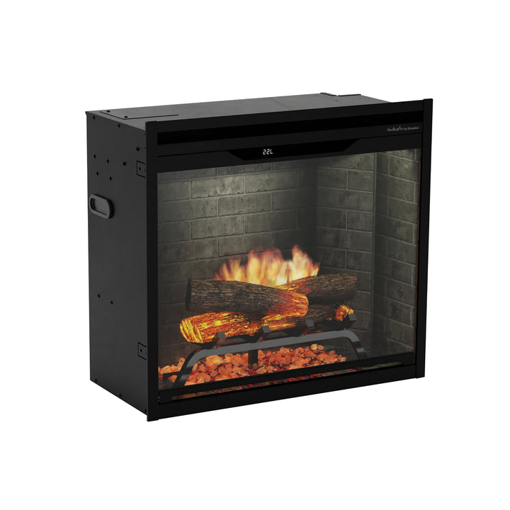 Dimplex Revillusion 24" Electric Fireplace w/ Neutral Brick Background REV24-NB