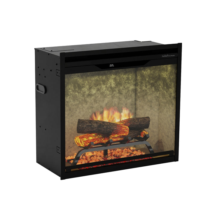 Dimplex Revillusion 24" Electric Fireplace w/ Weathered Concrete Background REV24-WC