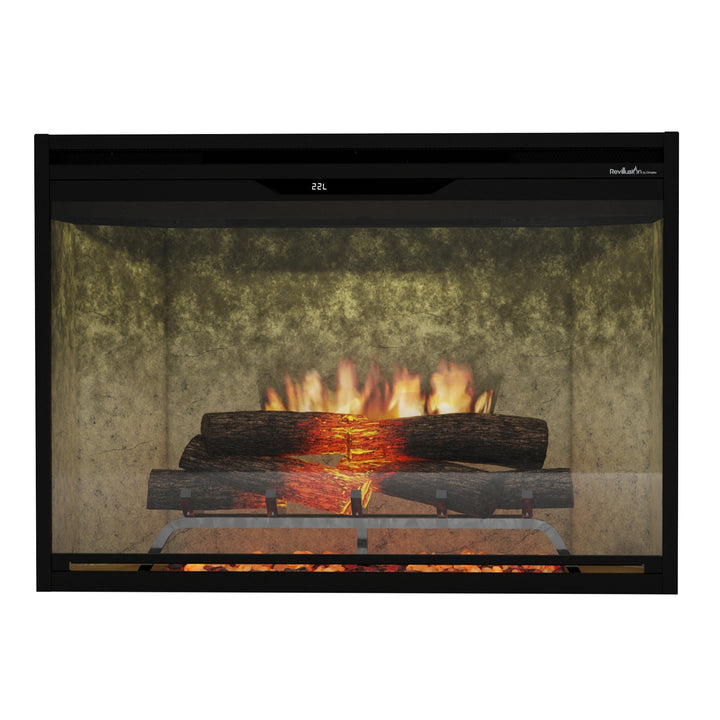 Dimplex Revillusion 36" Built-In Firebox with Weathered Concrete Background - REV36-WC / 500005134