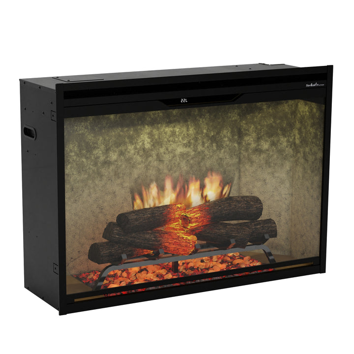 Dimplex Revillusion 36" Built-In Firebox with Weathered Concrete Background - REV36-WC / 500005134