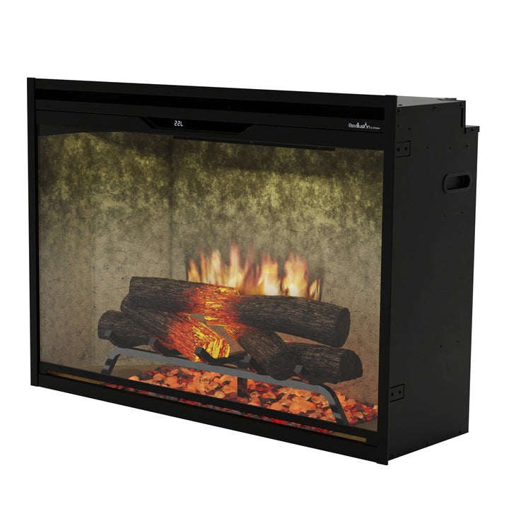 Dimplex Revillusion 36" Built-In Firebox with Weathered Concrete Background - REV36-WC / 500005134