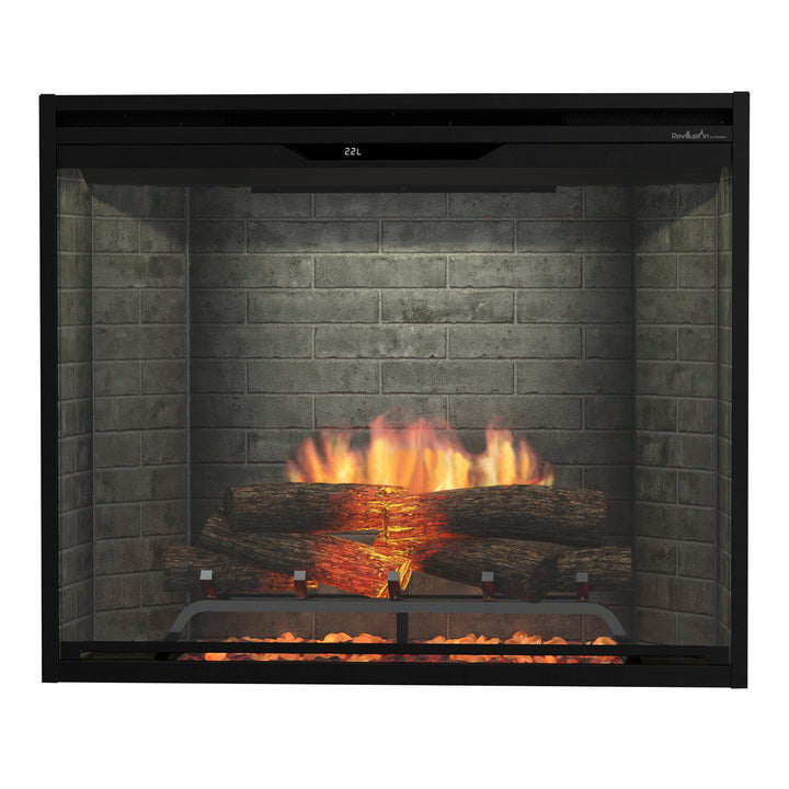 Dimplex Revillusion 36" Portrait Built-In Firebox with Neutral Brick Background - REV36P-NB / 500005135
