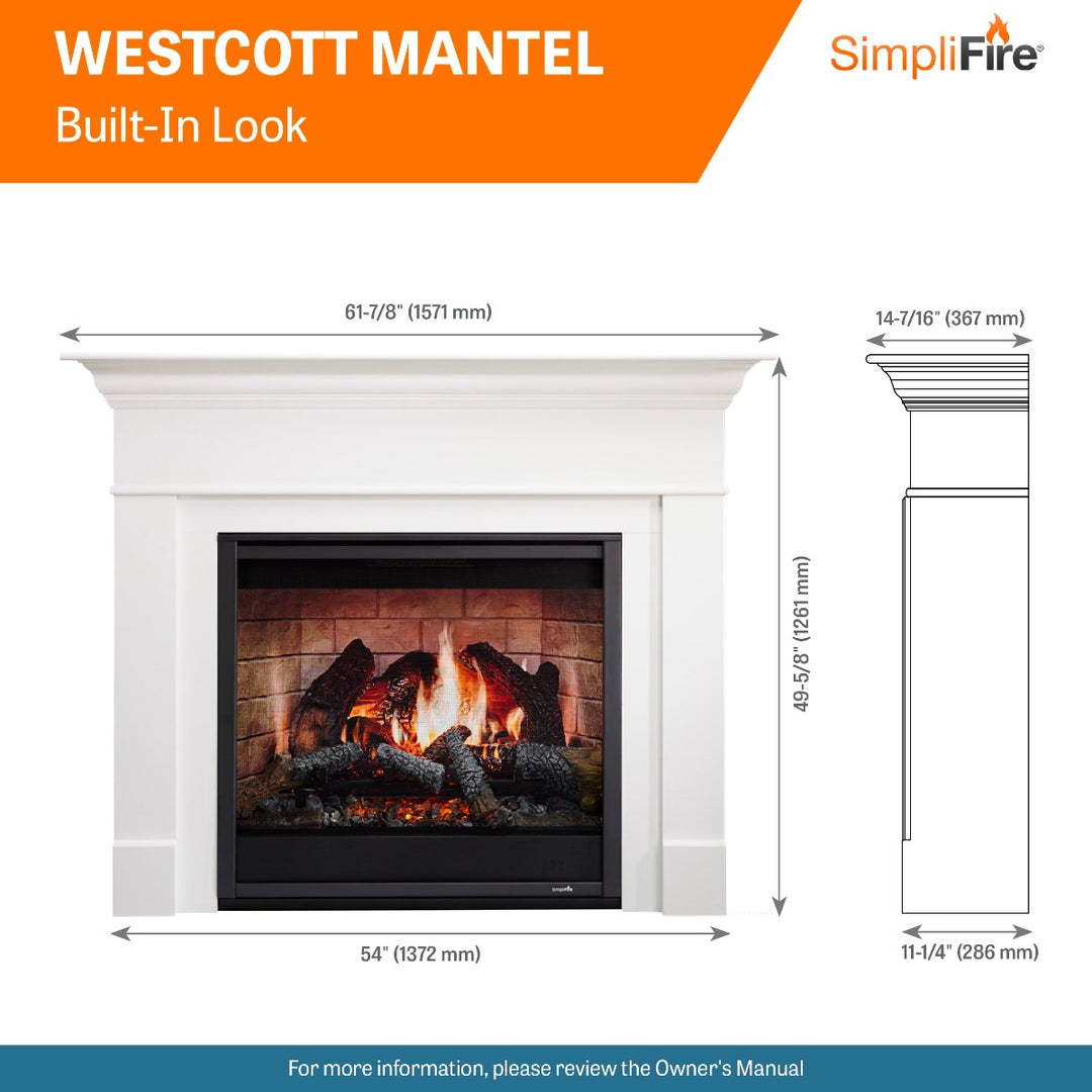 Wescott mantel dimensions