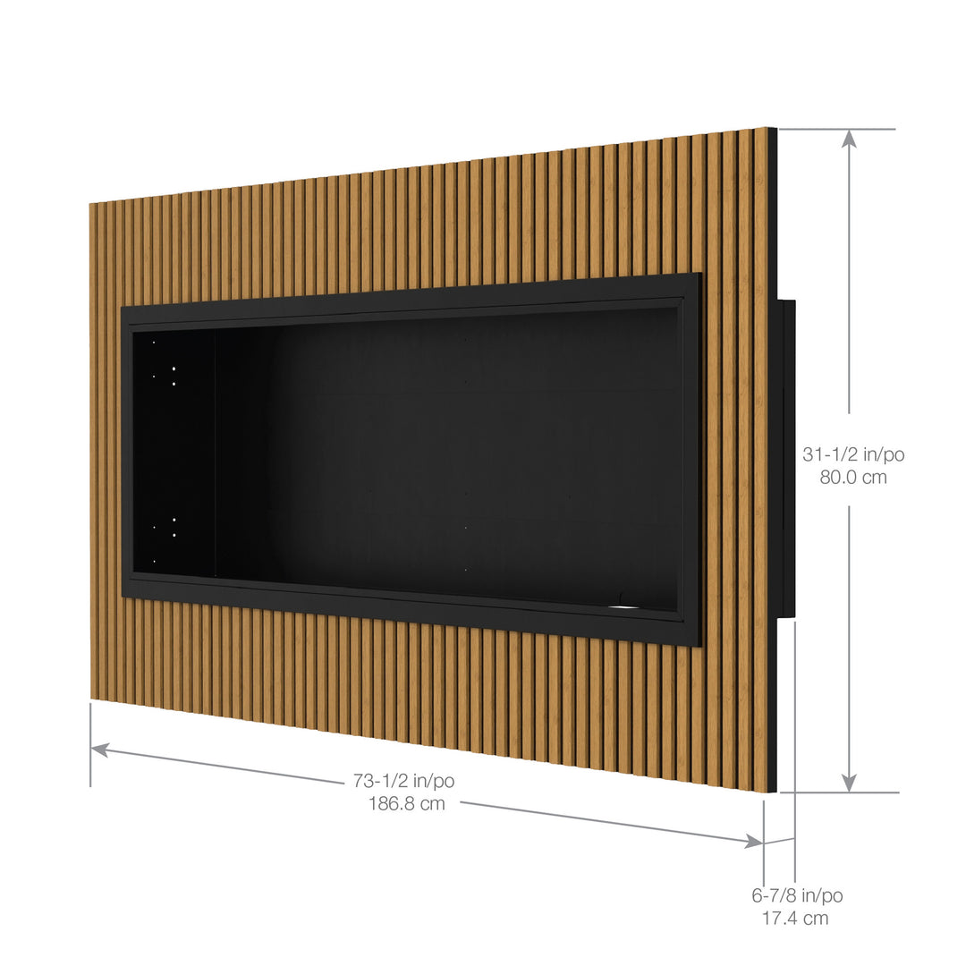 Dimplex STORM Light Oak Panel Surround with 60" Electric Fireplace