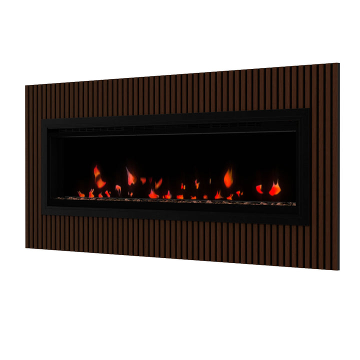 Dimplex STORM Walnut Panel Surround with 60" Electric Fireplace