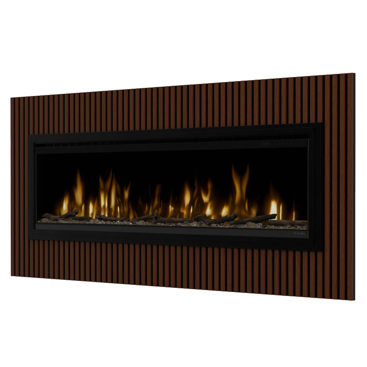 Dimplex STORM Walnut Panel Surround with 60" Electric Fireplace