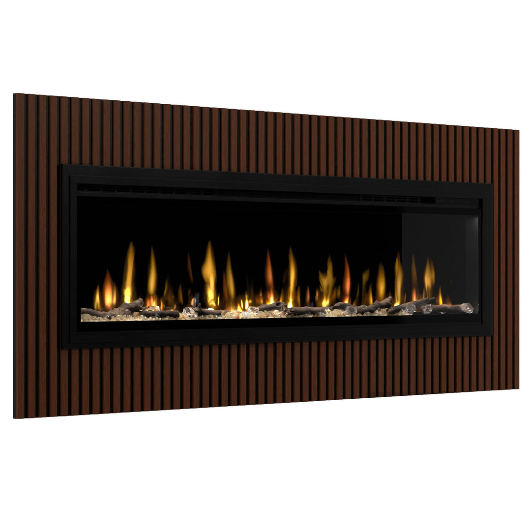 Dimplex STORM Walnut Panel Surround with 60" Electric Fireplace
