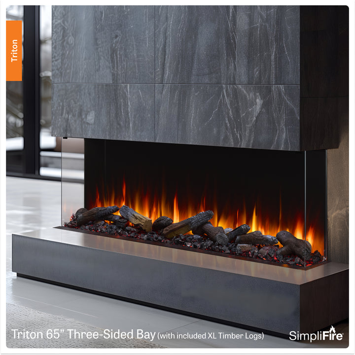 SimpliFire Triton 3-Sided Linear 50" Electric Fireplace SF-TR50