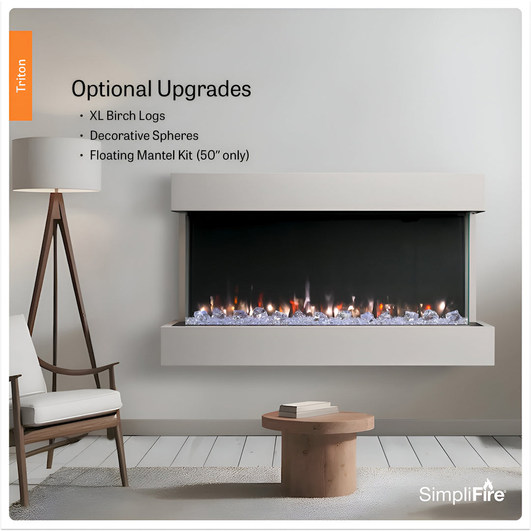 SimpliFire Triton 3-Sided Linear 50" Electric Fireplace SF-TR50