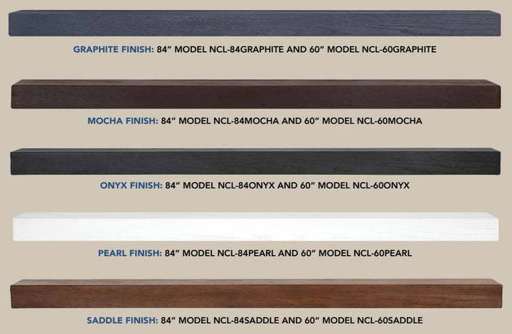 Pearl Mantels Inspirations Collection Linear Non-Combustible Mantel Shelf - Multiple Colors Available