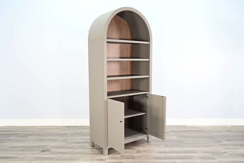 Sunny Designs Arched Display Cabinet with Doors