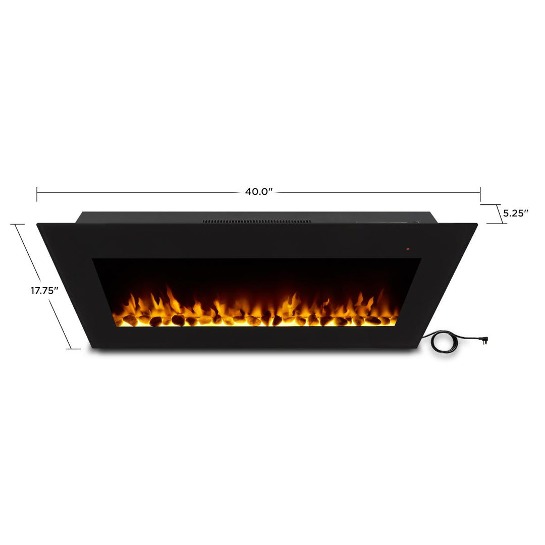 Real Flame Corretto 40" Wall-Mount Electric Fireplace - 1340E-BK