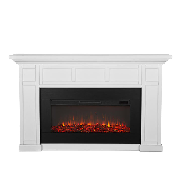 Real Flame 4130E-W Alcott Landscape white electric fireplace mantel