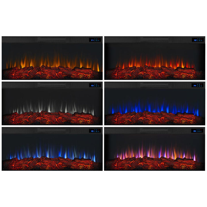 Real Flame Torrey Media Cabinet with Landscape Electric Fireplace- 4020E-BNE