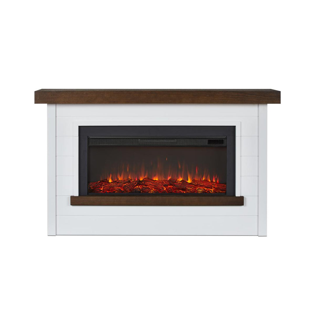 Real Flame Bernice Mantel with Landscape Electric Fireplace - 4220E-W