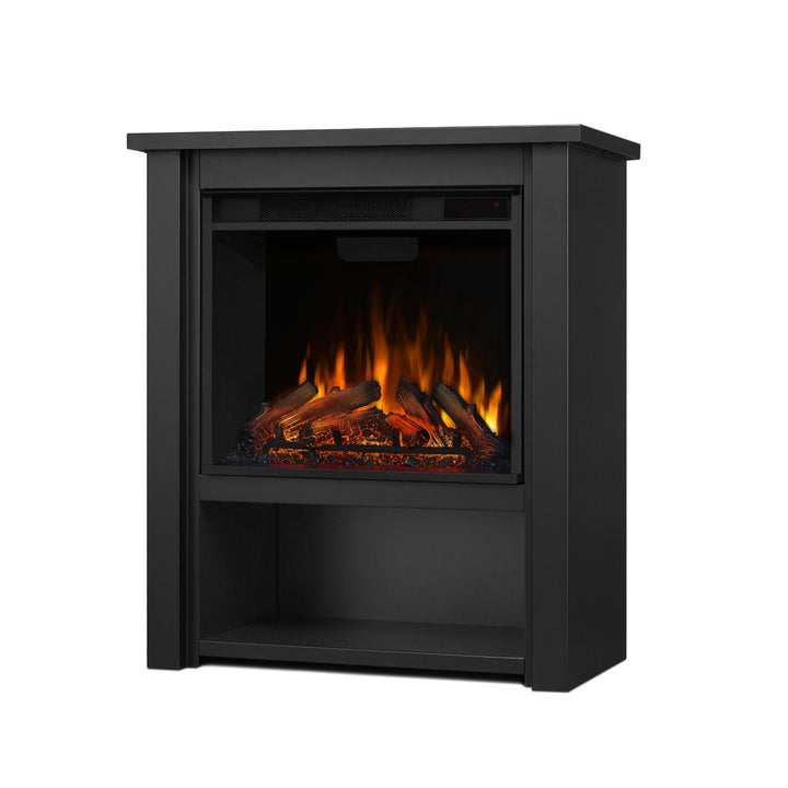 Real Flame Hollis Stove in Black with Electric Fireplace - 5005E-BK