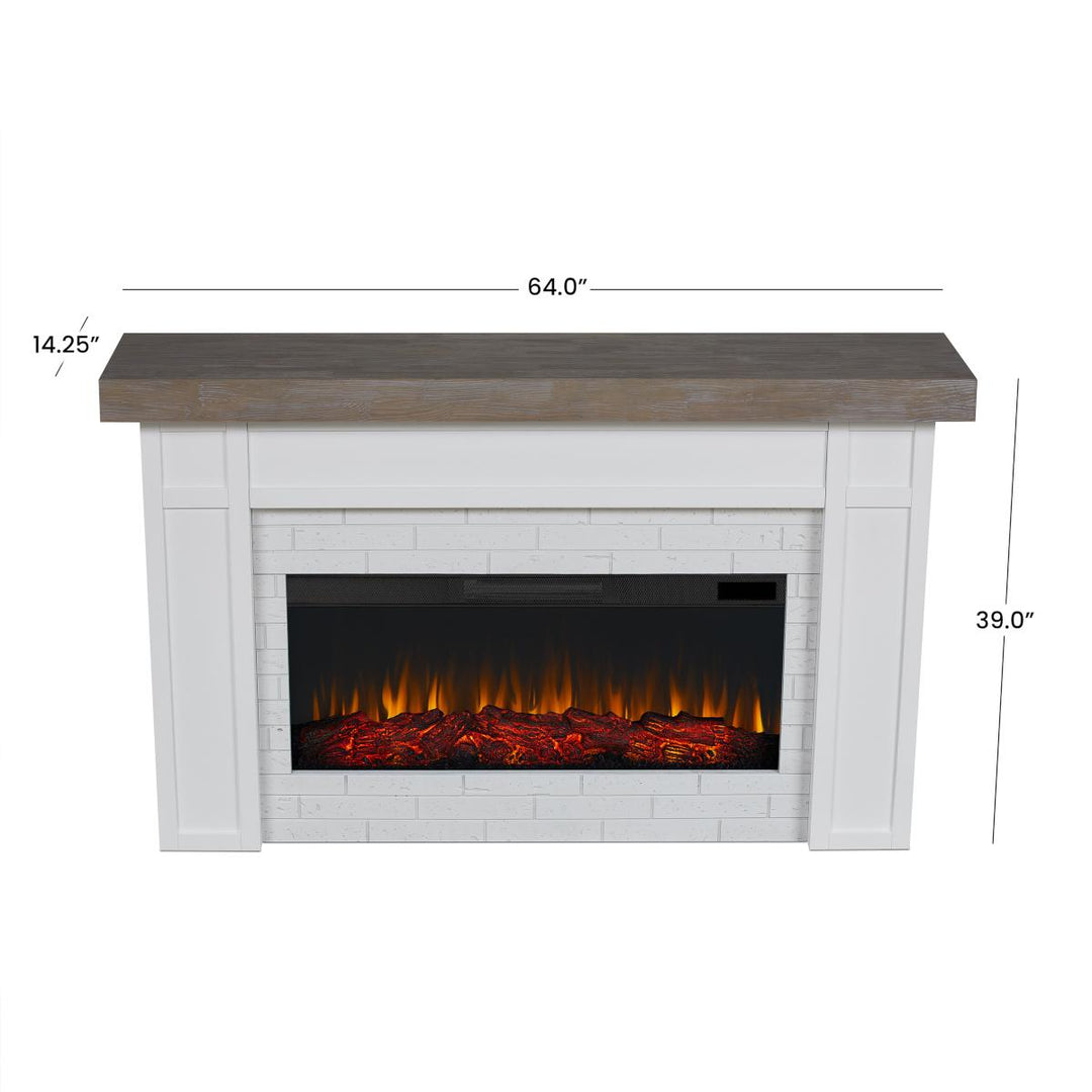 Real Flame Cravenhall Mantel with Landscape Electric Fireplace - 5510E-W