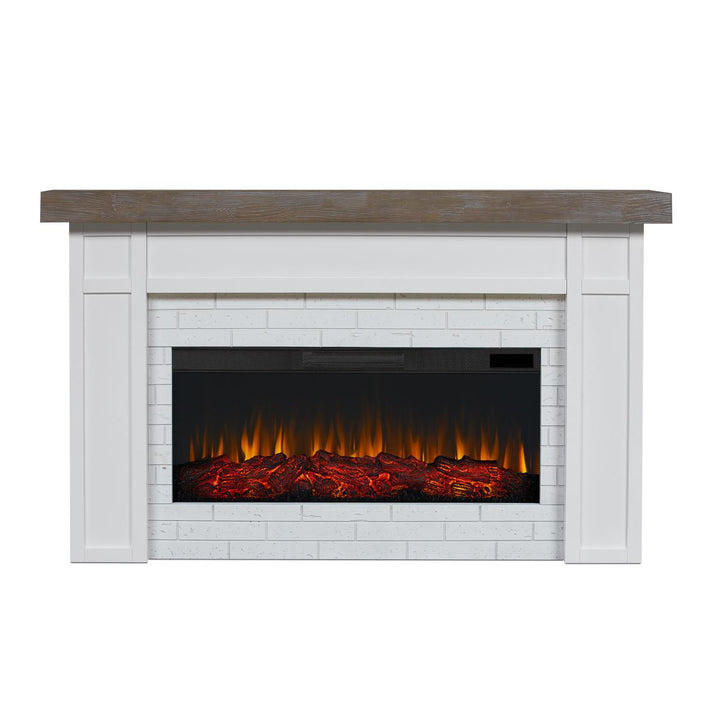 Real Flame Cravenhall Mantel with Landscape Electric Fireplace - 5510E-W
