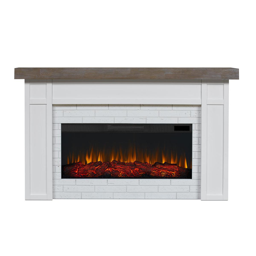 Real Flame Cravenhall Mantel with Landscape Electric Fireplace - 5510E-W