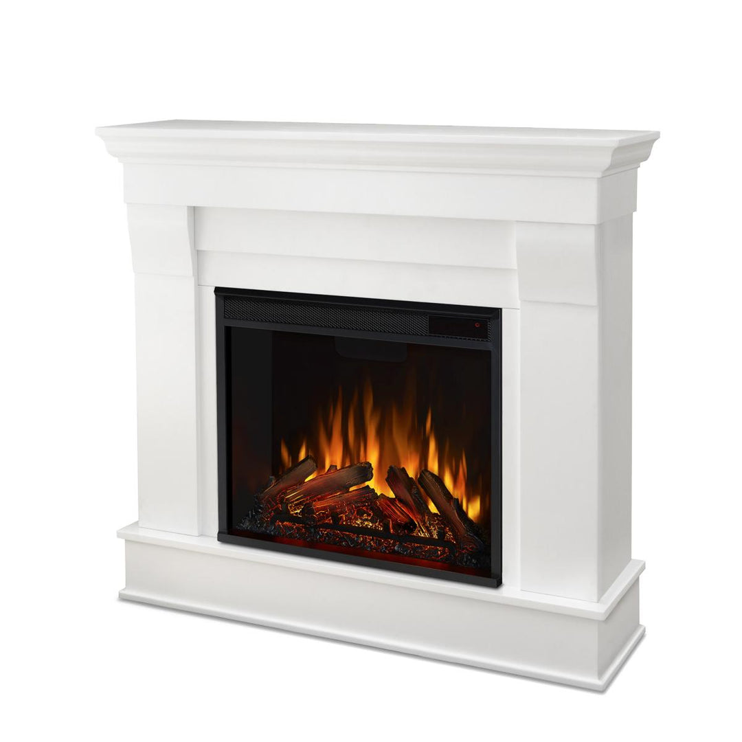 Real Flame Chateau Mantel with Electric Fireplace Insert - 5910E-W