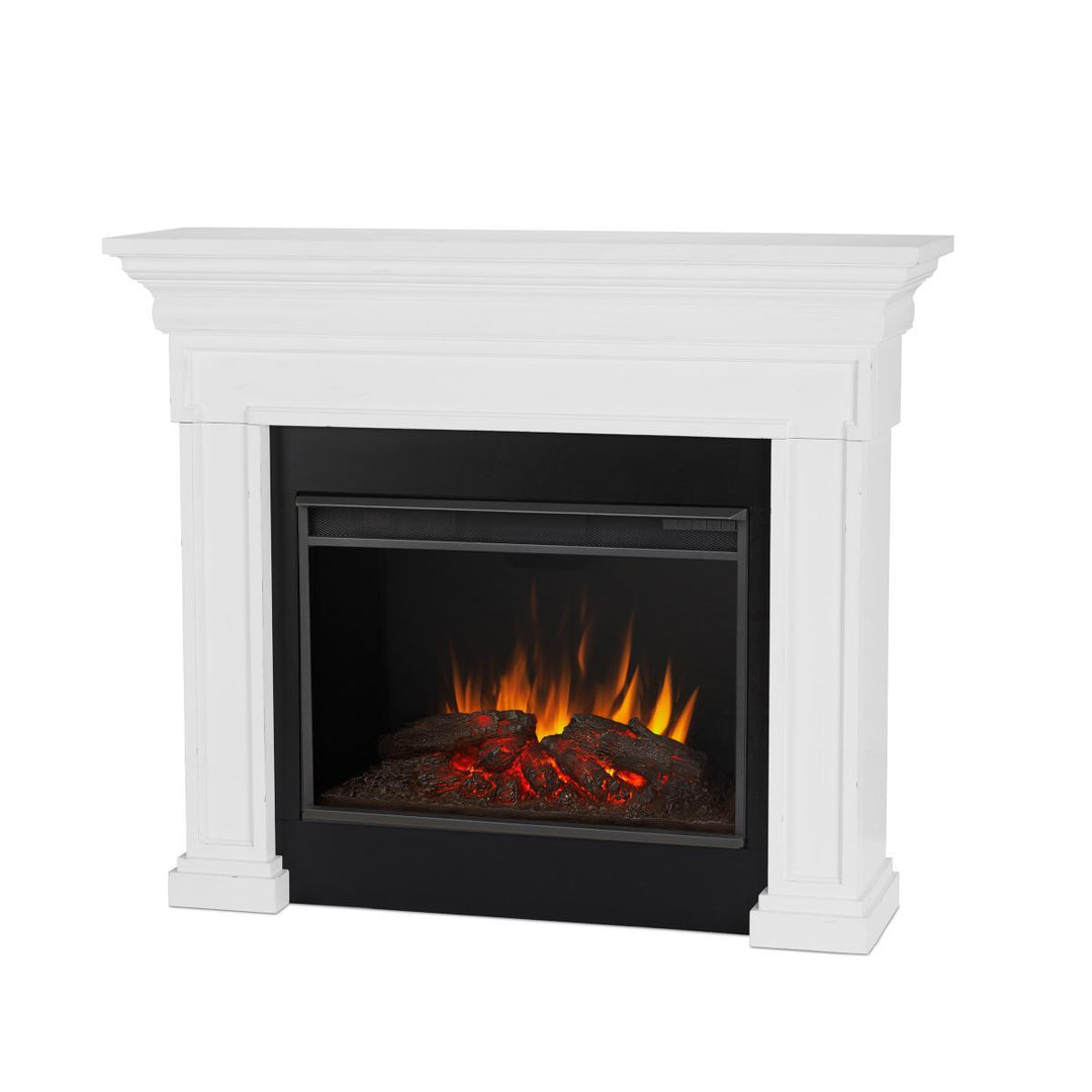 Real Flame Emerson Mantel with Grand Electric Fireplace 6720E-RW
