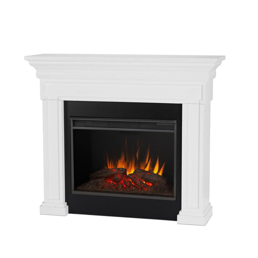 Real Flame Emerson Mantel with Grand Electric Fireplace - 6720E-RW