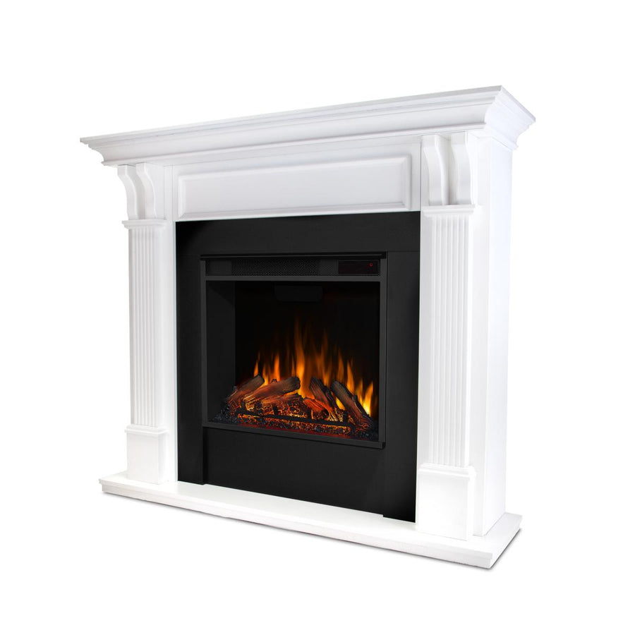 Real Flame 7100E-W Ashley traditional white electric fireplace mantel
