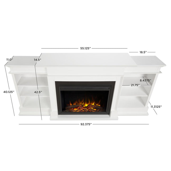 Real Flame Ashton Media Console with Grand Electric Fireplace - 7190E-W