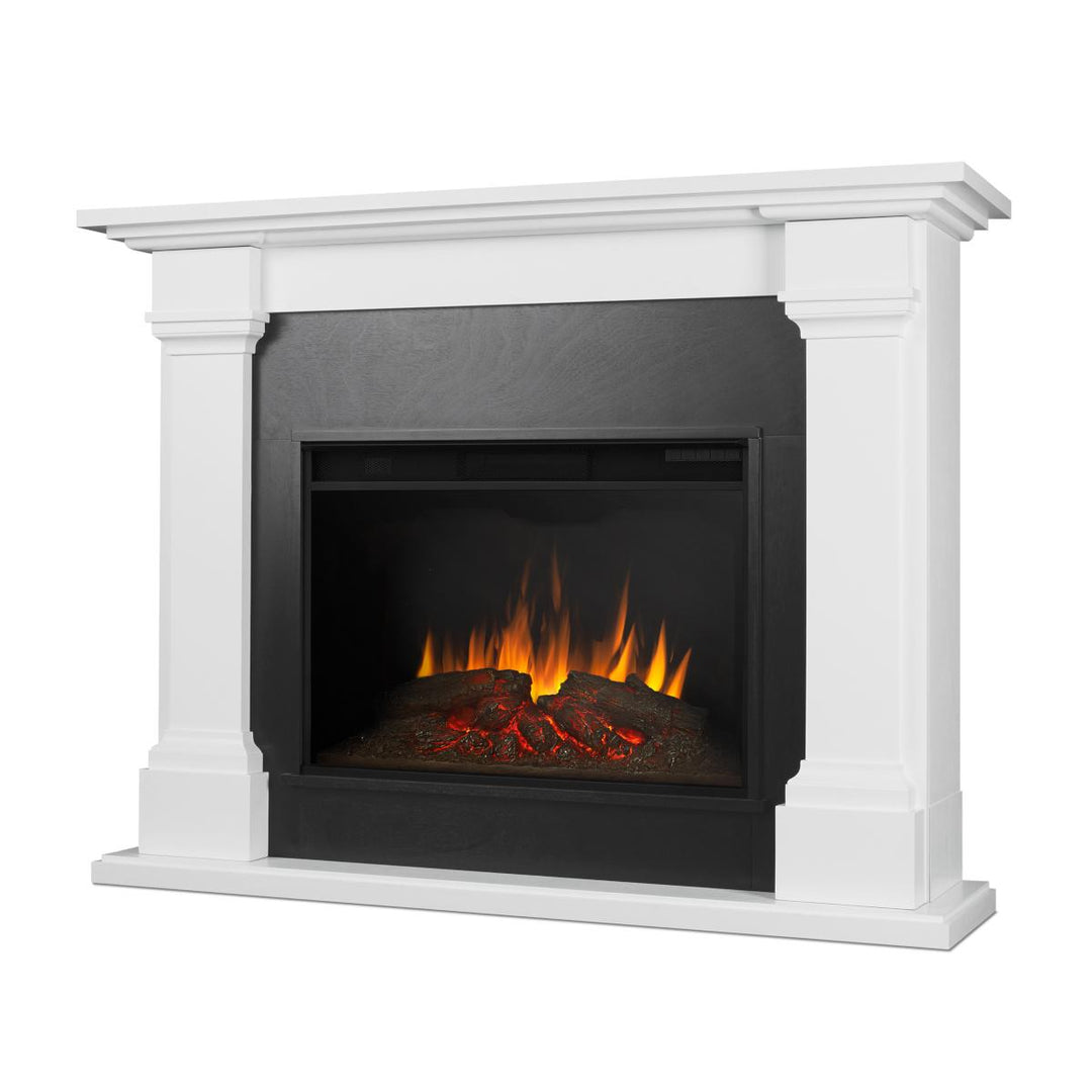 Real Flame Callaway Mantel with Grand Electric Fireplace - 8011E-W