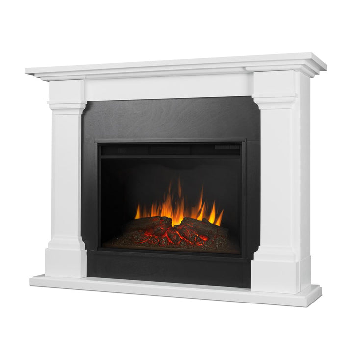 Real Flame Callaway Mantel with Grand Electric Fireplace - 8011E-W