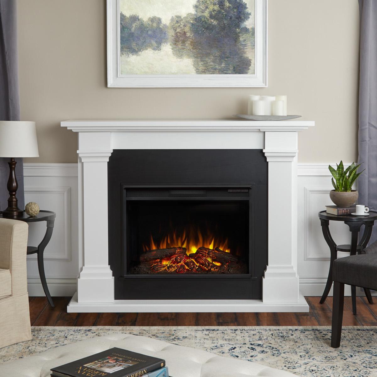 Real Flame Callaway Mantel with Grand Electric Fireplace - Thumbnail 2