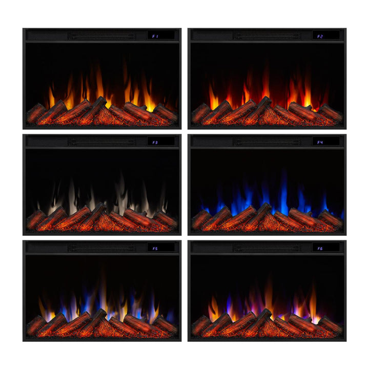 Real Flame Crawford Slim Mantel with Electric Fireplace - 8020E-W