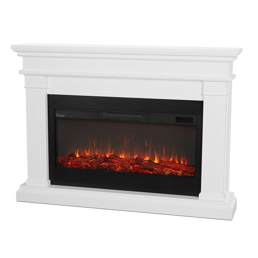 Real Flame Beau Mantel with Landscape Electric Fireplace - 8080E-W