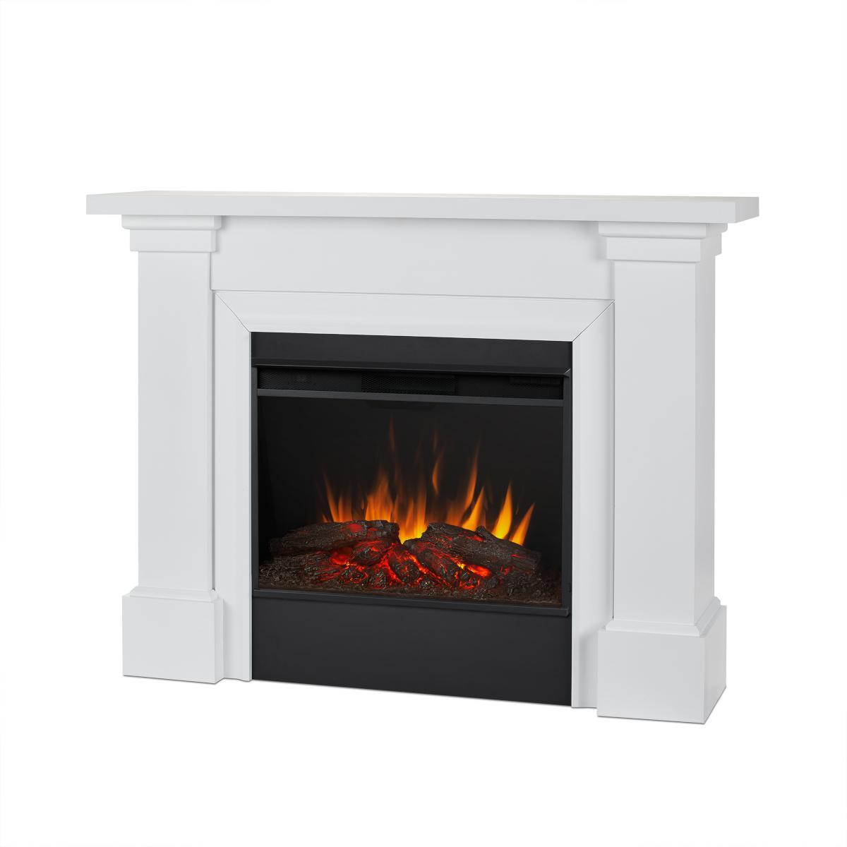 Real Flame Manus Mantel with Grand Electric Fireplace - 8140E-W – ADDCO ...