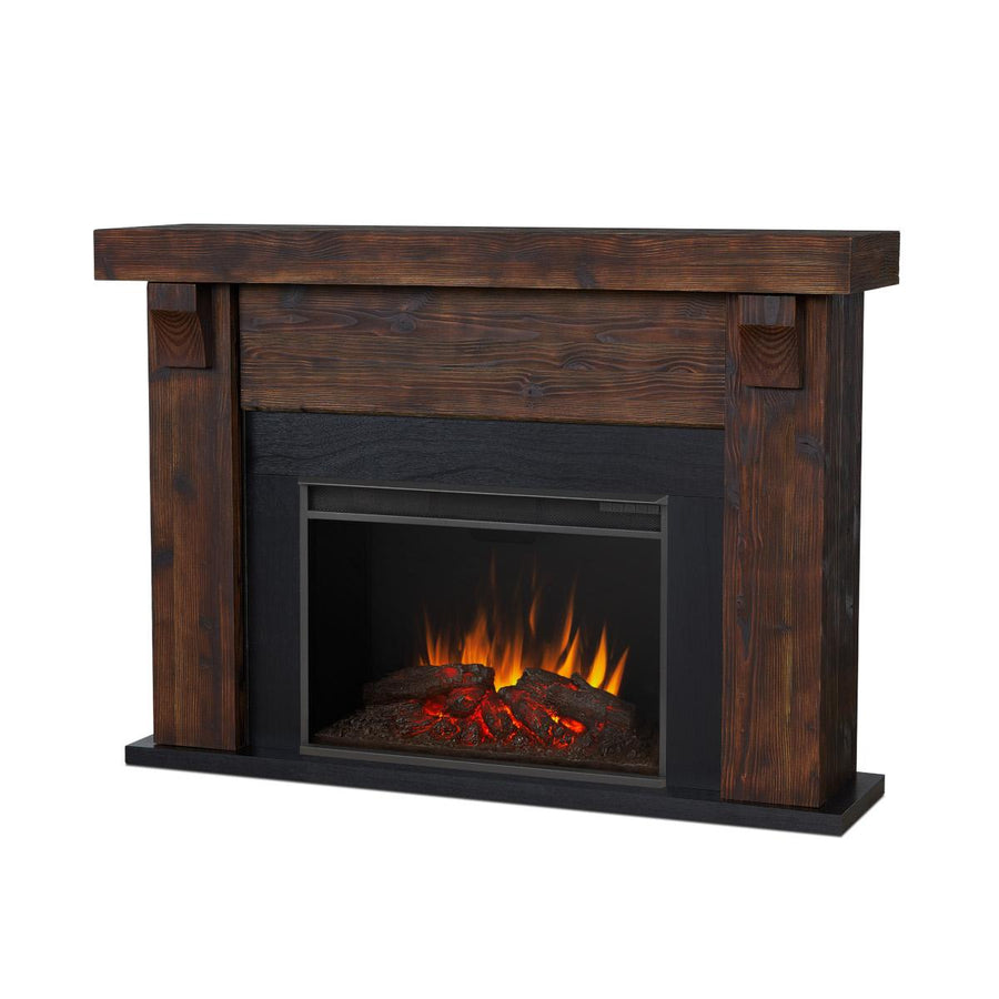 Real Flame Gunnison Mantel with Grand Electric Fireplace - 8700E-CHBW