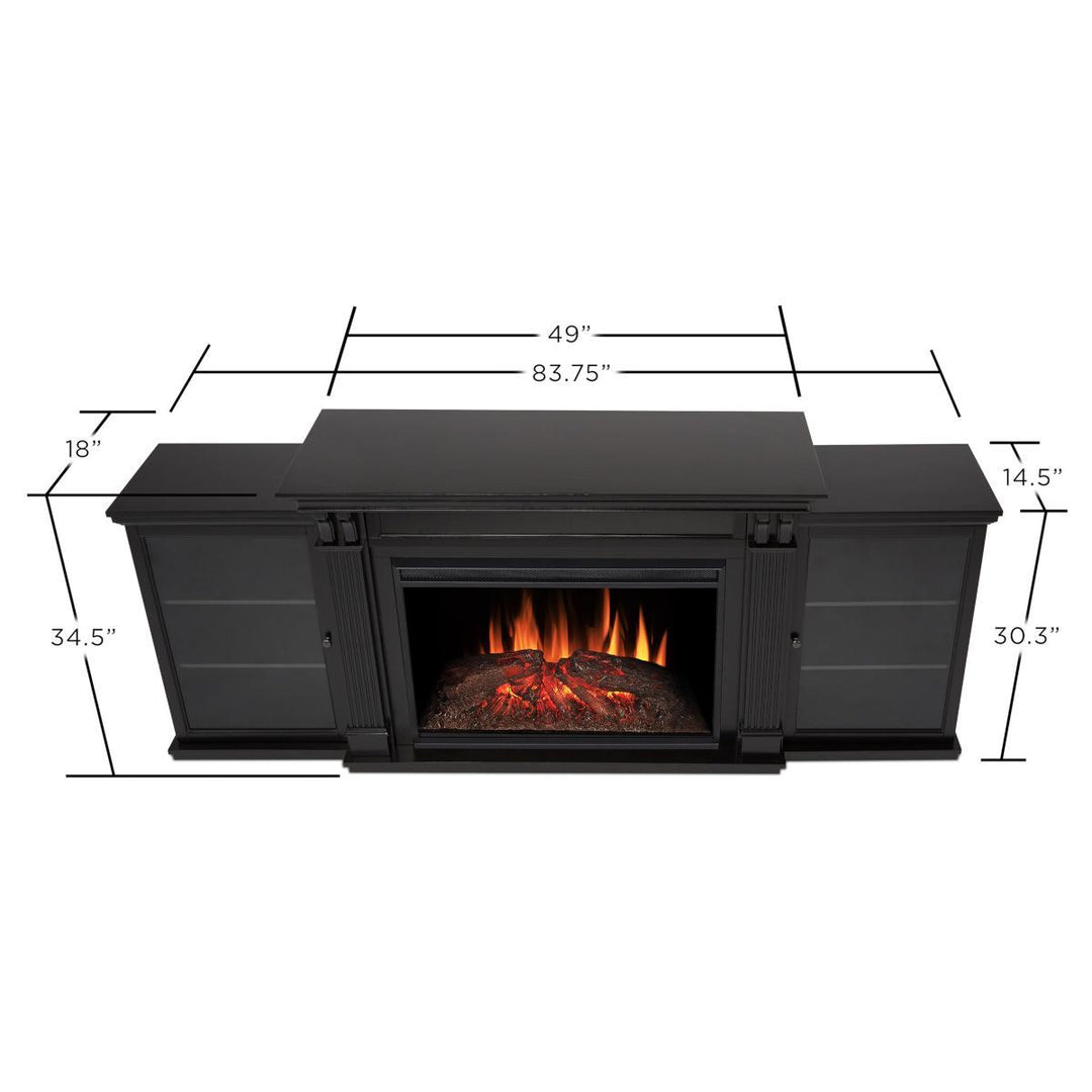 Real Flame Tracey Media Console with Grand Electric Fireplace - 8720E-BLK
